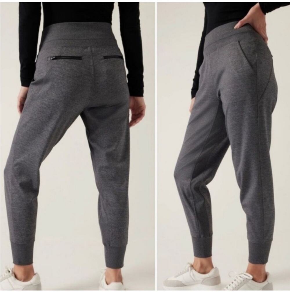 Athleta Pants Womens 1X Gray Venice High Rise Jogger Sporty Casual Athletic Hike